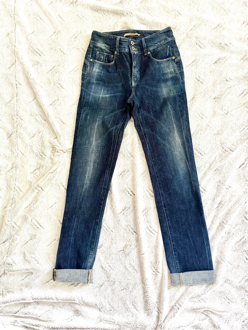 Salsa Jeans Premium Portuguese Shaping Blue Straight Denim W29 L30